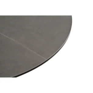 Masa extensibila Dalia, gri cu efect de marmura/negru, ceramica/metal, 120-150x85x76 cm - imagine 4